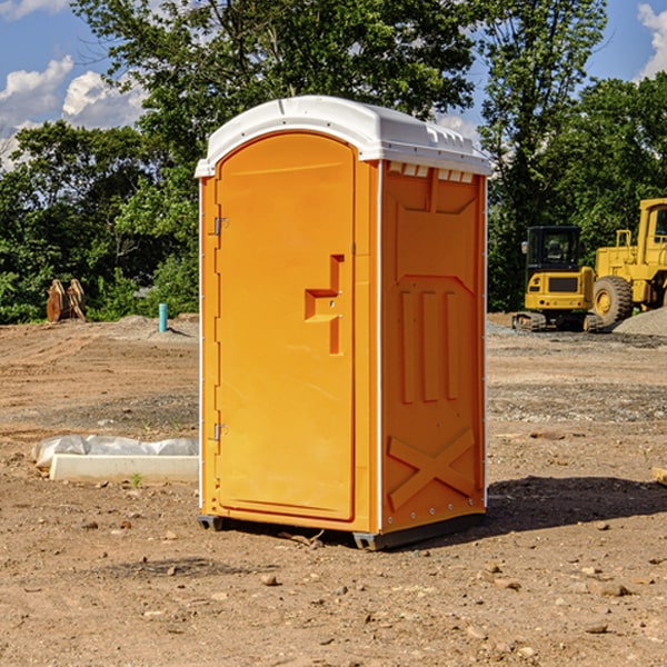 can i customize the exterior of the portable toilets with my event logo or branding in Grimes